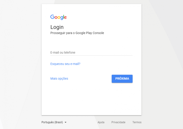 Como criar a conta de desenvolvedor na Google Play