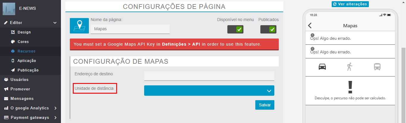 Inserindo o recurso “Mapas” no seu aplicativo