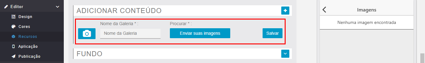 Adicionando uma galeria de fotos