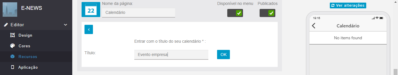 Adicionando o recurso “Eventos” no seu App