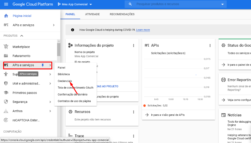 Como Gerar Uma API Javascript do Google Maps