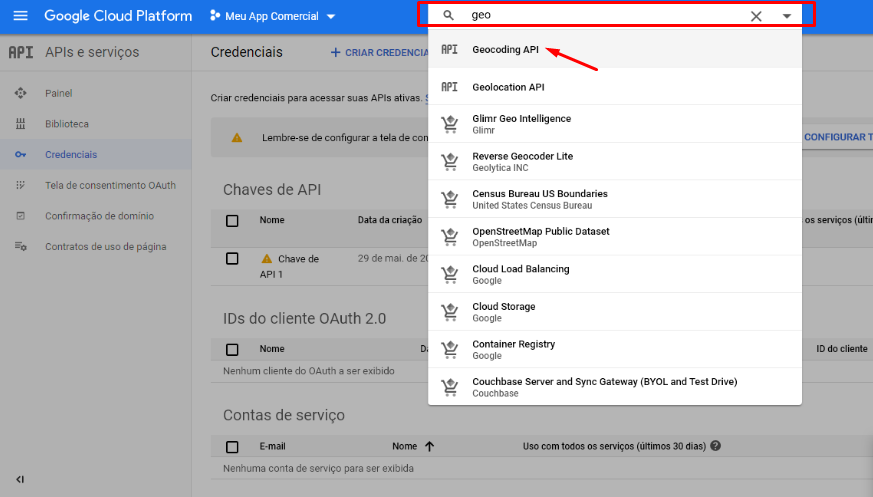 Como Gerar Uma API Javascript do Google Maps