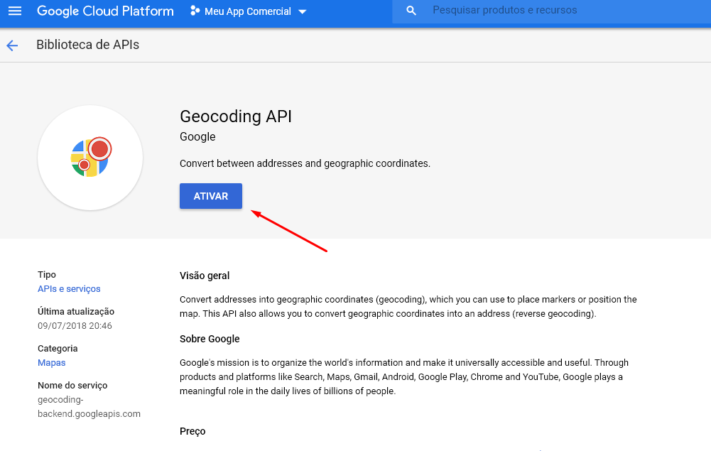 Como Gerar Uma API Javascript do Google Maps