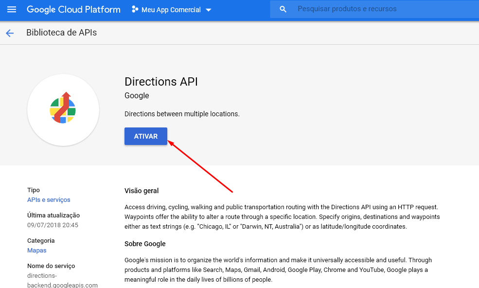 Como Gerar Uma API Javascript do Google Maps