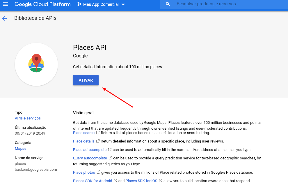 Como Gerar Uma API Javascript do Google Maps