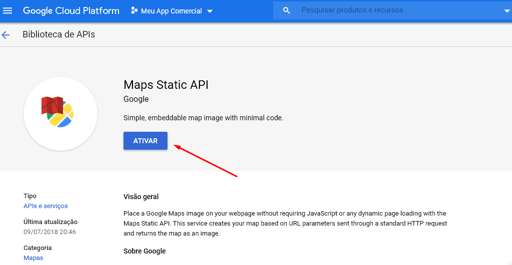Como Gerar Uma API Javascript do Google Maps