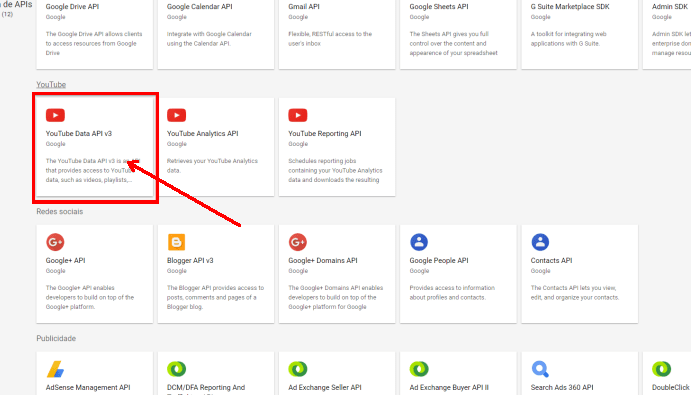 Como criar e configurar a API do YouTube no seu app