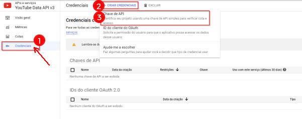 Como criar e configurar a API do YouTube no seu app